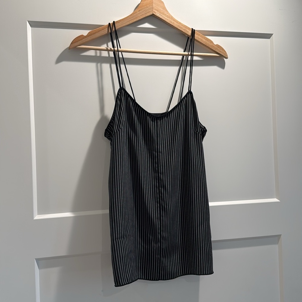 rag & bone Black and White Striped Camisole